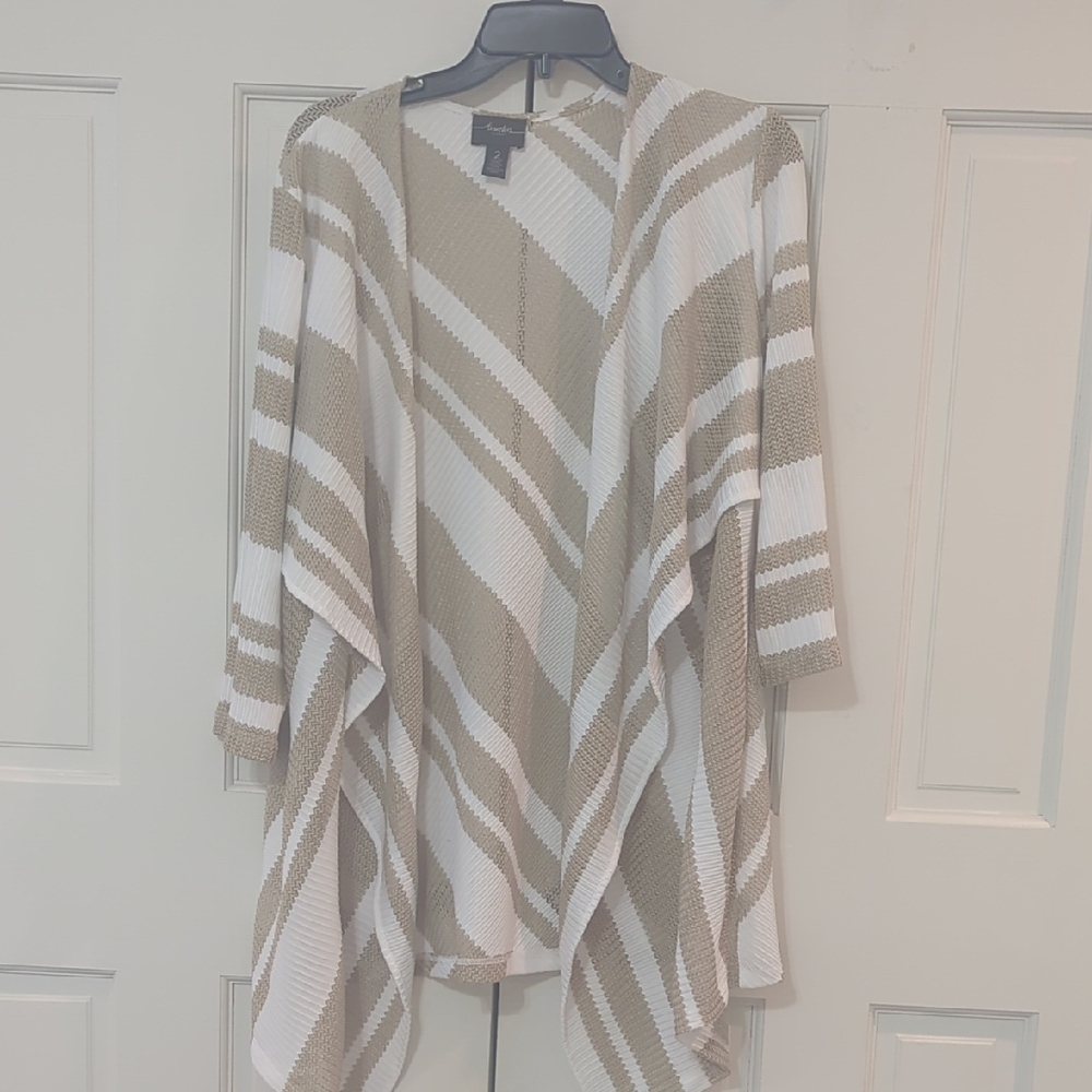 Chicos Striped Cardigan